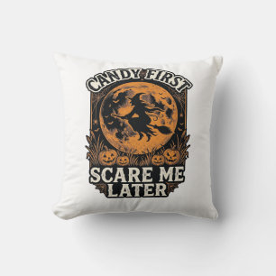 Halloween-Hexen-Shirt Süßigkeiten Gruselig Vintage Kissen
