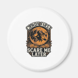 Halloween-Hexen-Shirt Süßigkeiten Gruselig Vintage Magnet
