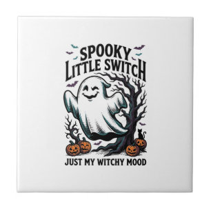 Halloween-Hexen-Shirt Vintage-Geist Humor Design_1 Fliese