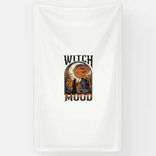 Halloween-Hexen-Shirt Vintage Geister-Mond-Design_ Banner