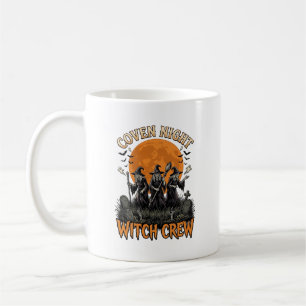 Halloween-Hexen-Shirt Vintage Graviert Coven Nacht Kaffeetasse