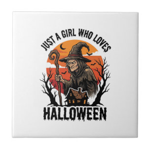 Halloween-Hexen-Shirt Vintage-Gravur-Kostüm-Ar Fliese