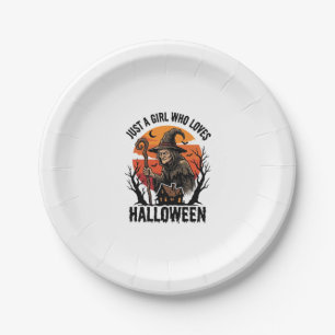 Halloween-Hexen-Shirt Vintage-Gravur-Kostüm-Ar Pappteller