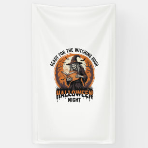 Halloween Hexen-Shirt Vintage-Zauberbuch-Lektüre D Banner