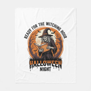 Halloween Hexen-Shirt Vintage-Zauberbuch-Lesung De Fleecedecke