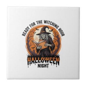 Halloween Hexen-Shirt Vintage-Zauberbuch-Lesung De Fliese