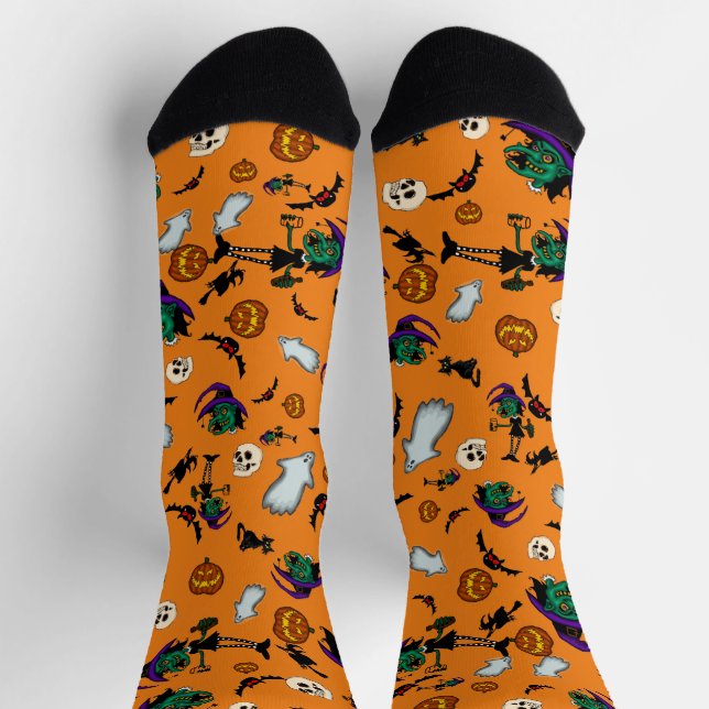 Halloween Hexen Socken  (Oben)