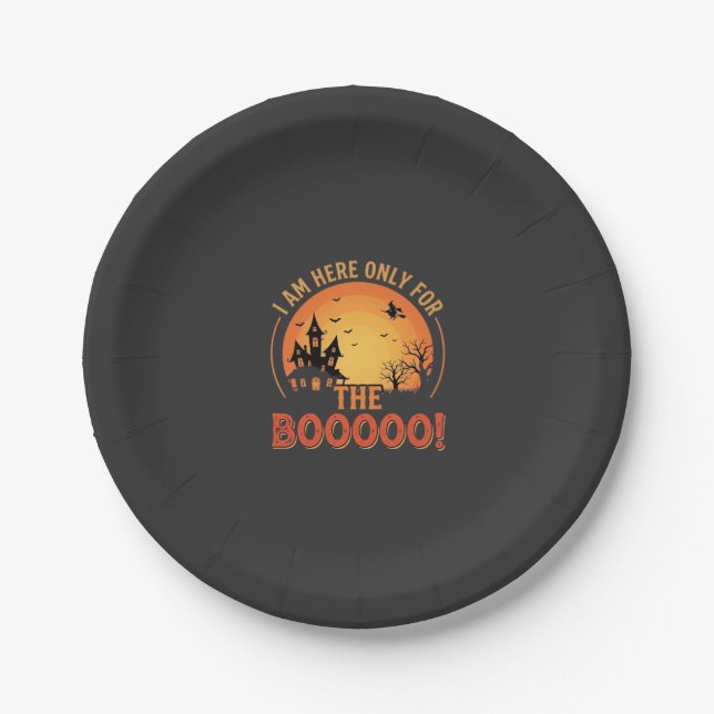 Halloween Hexen Spukhaus Boo Design_1 Pappteller (Vorderseite)