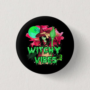 Halloween Hexen Stimmung Button