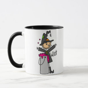 Halloween-Hexen-Strichmännchen-Tasse Tasse