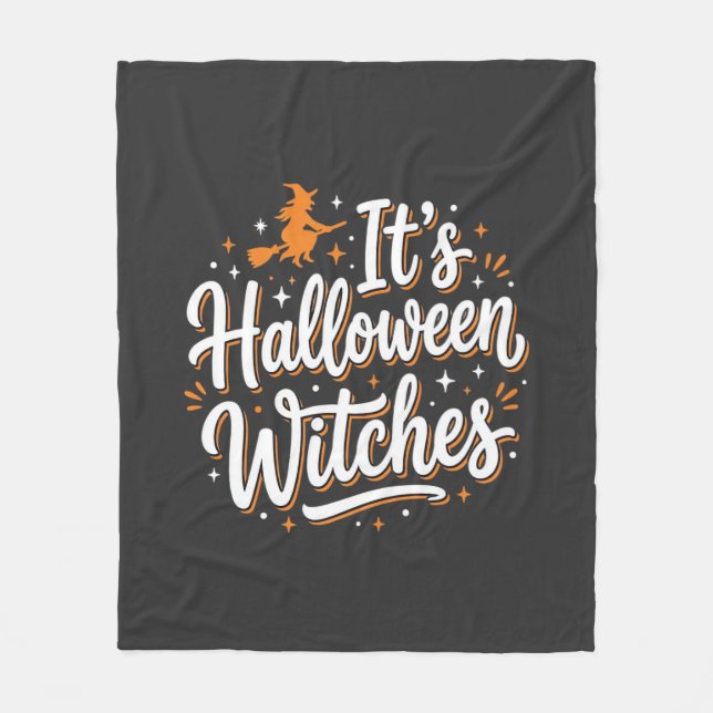 Halloween Hexen Süße Hexe Zitat Design_1 Fleecedecke (Vorderseite)