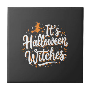 Halloween Hexen Süße Hexe Zitat Design_1 Fliese