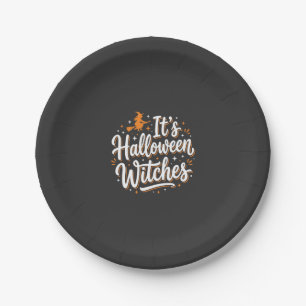 Halloween Hexen Süße Hexe Zitat Design_1 Pappteller