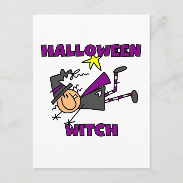 Halloween Hexen T - Shirt und Geschenke Postkarte (Vorderseite)