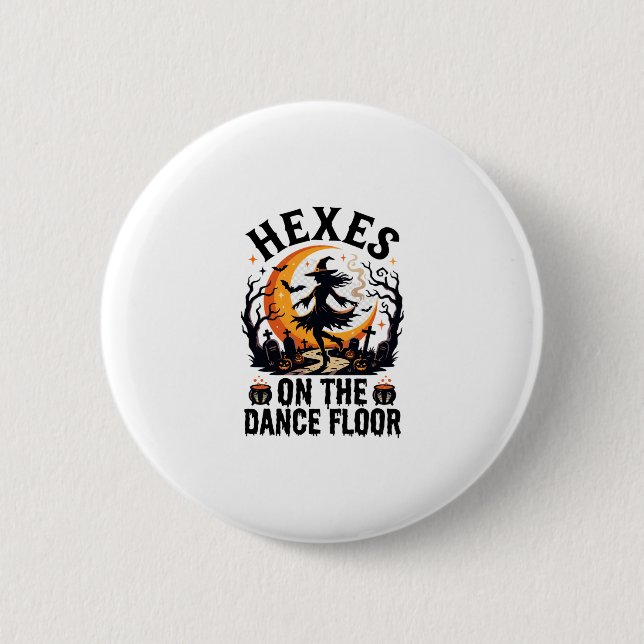 Halloween Hexen Tanz Nacht Button (Vorderseite)