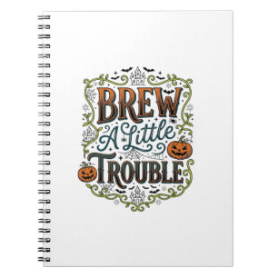 Halloween-Hexen-Typografie Braue Ein Wenig Ärger_1 Notizblock