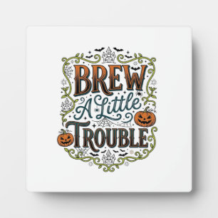 Halloween-Hexen-Typografie Braut Ein Wenig Ärger_1 Fotoplatte