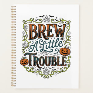 Halloween-Hexen-Typografie Braut Ein Wenig Ärger_1 Planer