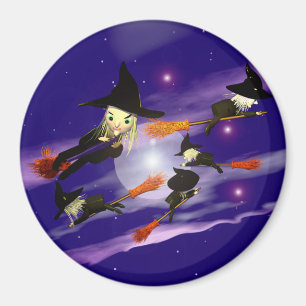 Halloween Hexen Verkehr Magnet