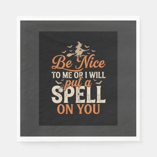 Halloween Hexen-Zauber-Grafik_1 Serviette (Vorderseite)