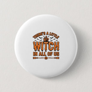 Halloween Hexen Zitat Vintage Vektor Design_1 Button