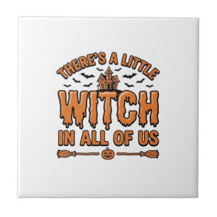 Halloween Hexen Zitat Vintage Vektor Design_1 Fliese