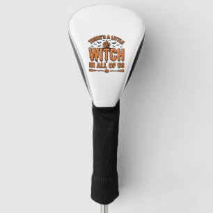 Halloween Hexen Zitat Vintage Vektor Design_1 Golf Headcover