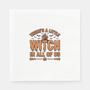 Halloween Hexen Zitat Vintage Vektor Design_1 Serviette