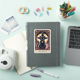 Halloween Hexenaesthetic Cat Lovers Gothic Tarot Aufkleber
