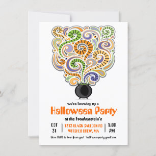 Halloween Hexenbrau-Party-Einladung I Einladung