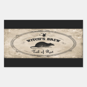 Halloween-Hexenbrew-Bestandteil - Schwanz der Rechteckiger Aufkleber