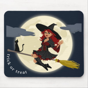 Halloween Hexendesign anpassen Mousepad