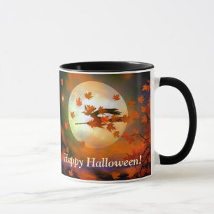 Halloween-Hexenflug Tasse