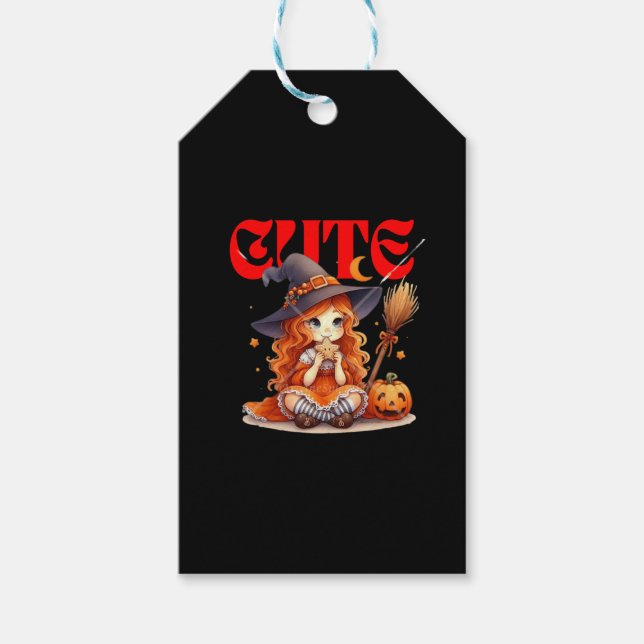 Halloween Hexengeschenk-Tag Geschenkanhänger (Vorderseite)
