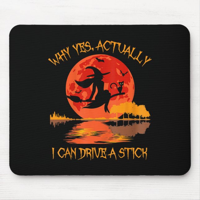 Halloween Hexengeschenke Warum ja eigentlich kann  Mousepad (Vorne)