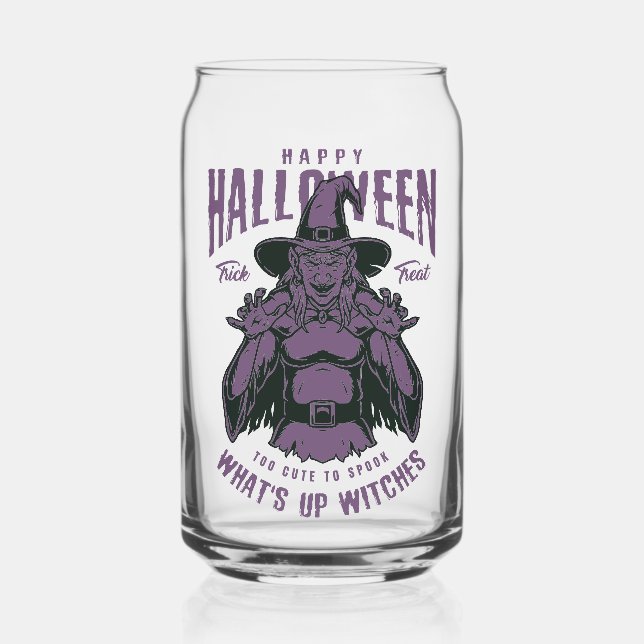 Halloween Hexenglas - Lila scharf Dosenglas (Vorderseite)