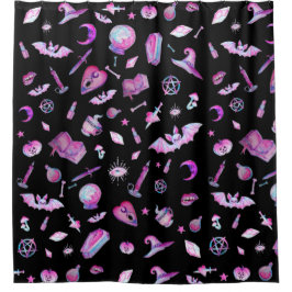 Halloween: Hexengottmuster Duschvorhang