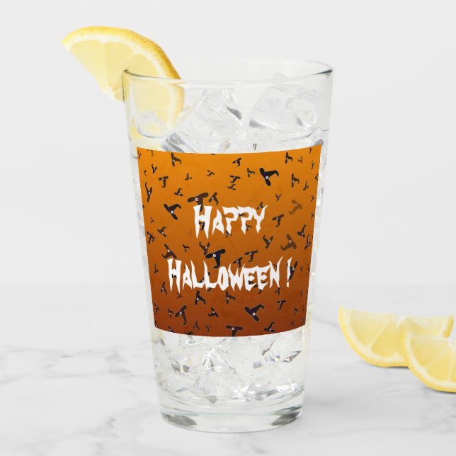 Halloween Hexenhats Glas (Vorderseite Ice)