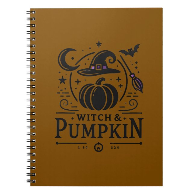 Halloween Hexenhut und Pumpkin Design Magic Art Notizblock (Vorderseite)