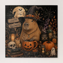 Halloween Hexenkapybara Magischer Herbst