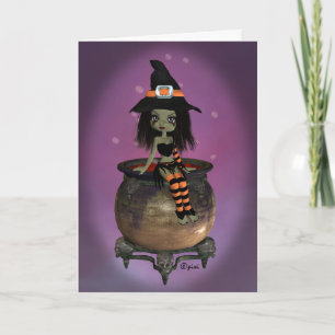 Halloween Hexenkarte Karte