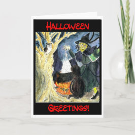 Halloween Hexenkarte Karte