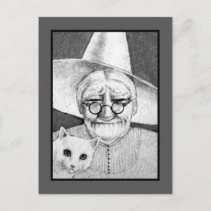Halloween Hexenkarte Postkarte