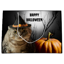 Halloween Hexenkatze-Geschenktasche Große Geschenktüte