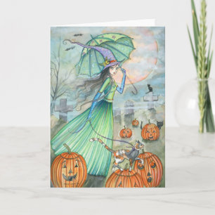 Halloween-Hexenkatze Karte von Molly Harrison