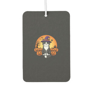 Halloween Hexenkatze Kürbis Mond Design_1 Autolufterfrischer