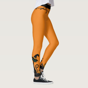 Halloween Hexenkatze Leggings