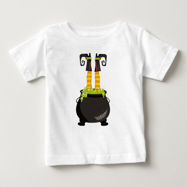 Halloween, Hexenkessel, Hexenleder, Tränen Baby T-shirt (Vorderseite)