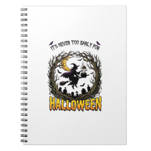 Halloween Hexenkessel Mond Friedhof Verdrehter Tre Notizblock