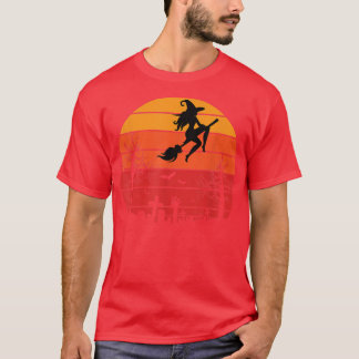 Halloween Hexenkunst Broom Spooky Graveyard T-Shirt